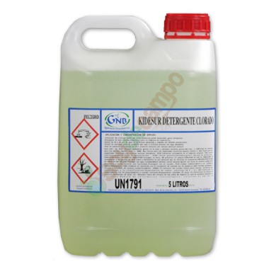 Detergente Clorado en 20L (Cajas 4X5 Litros)