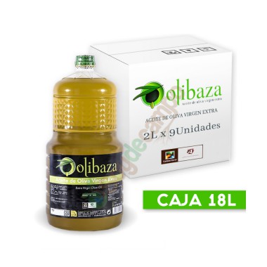 Aceite de Oliva Virgen Extra OLIBAZA en Cajas de 9x2 Litros