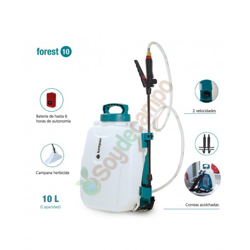 Pulverizador eléctrico Keeper Forest 5 con kit de boquillas de gota fina