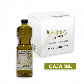 Aceite de Oliva Virgen VERDEFREY en cajas de 18x1 Litros